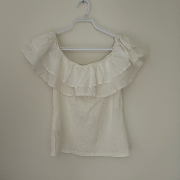H&M White Ruffled Sleeveless Blouse - Picture 4 of 5